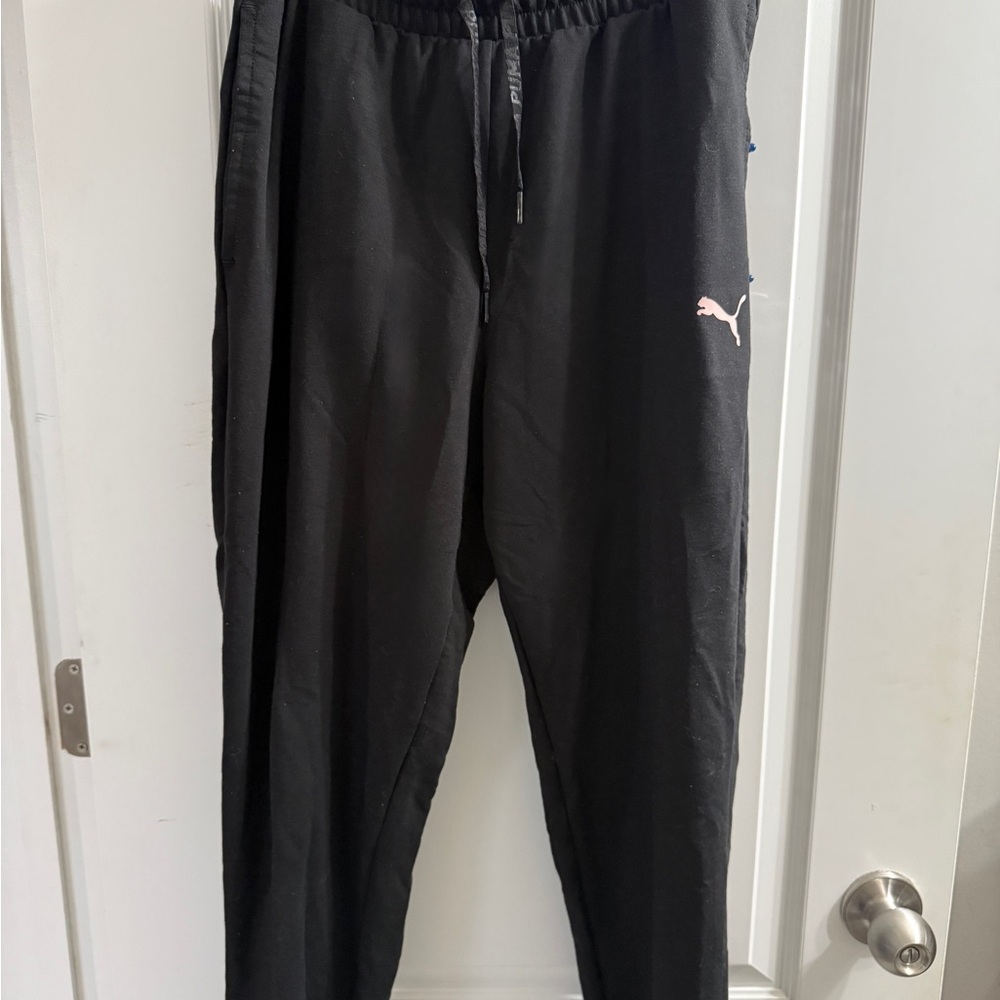 Puma Women’s Black Joggers with White Logo